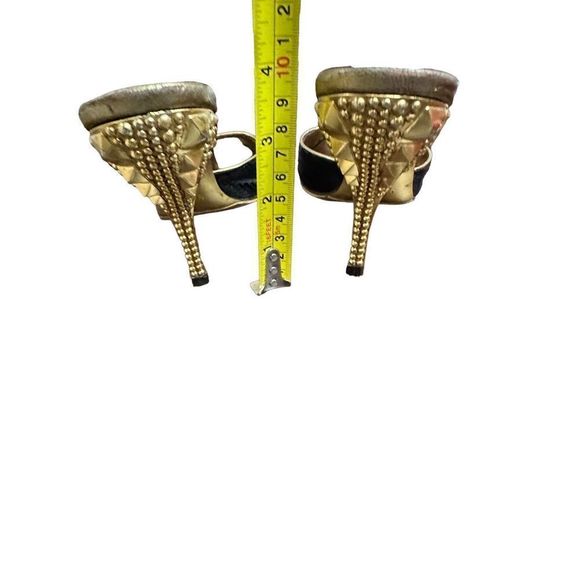 Gucci Tom Ford Leather Studded Mules Heels 341/2 C - Picture 8 of 10
